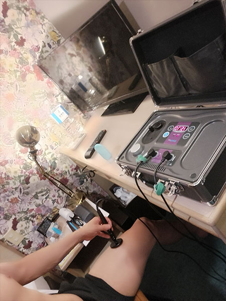 RAFOSminiを使いこなす競輪選手の加美山さん